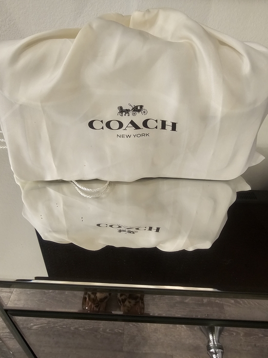 Coach Soft Pebble Leather Tabby Shoulder Bag in Chalk - Picture 9 of 9